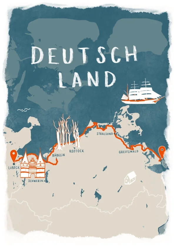 Deutschland, Buchillustration "Von der Bank auf den Sattel"